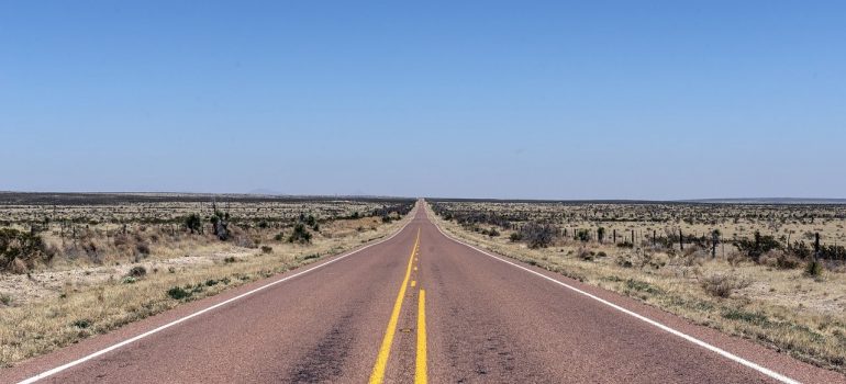 A solitary road.