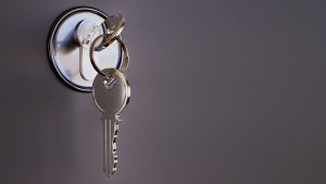 a key in a keyhole