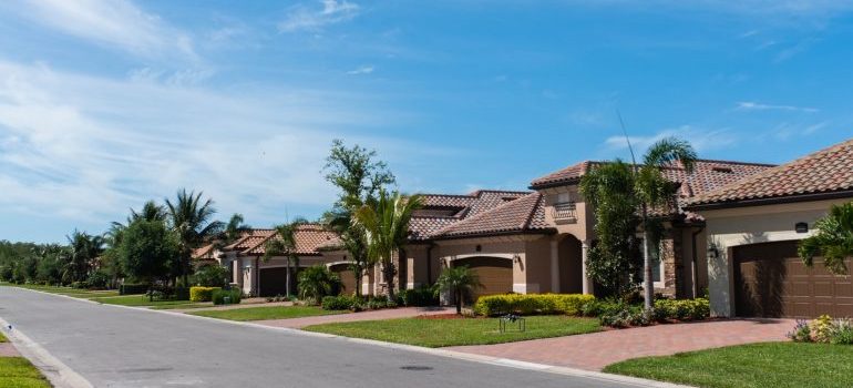 Houses in a neighborhood