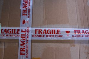 Fragile handle with care label