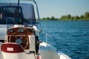 white boat on the water