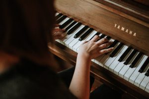 person playing the piano