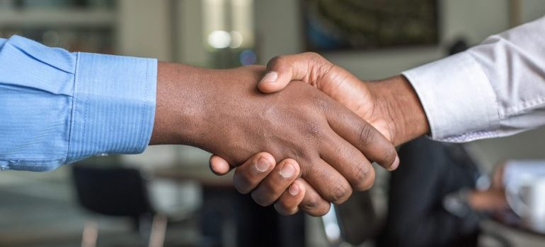 two men shaking hands