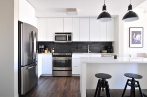 Modern kitchen with appliances 