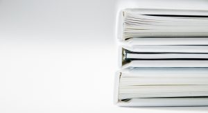 a stack of documentation