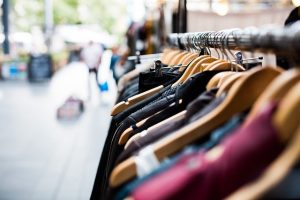 Various clothing on hangers