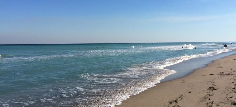 a sandy beach 