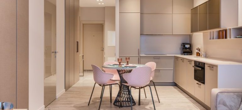 A staged kitchen