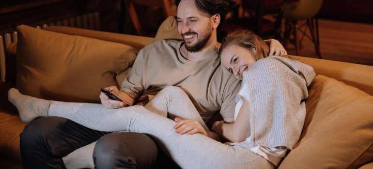 moving in with your partner yields to lying on the bed together and watching tv in the evenings