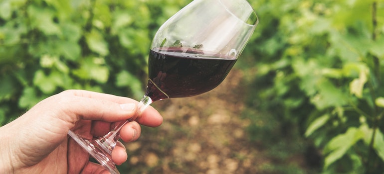 A wine glass