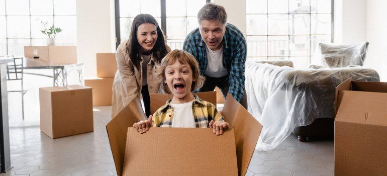 A family moving.