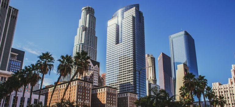 Photo of downtown in Los Angeles. 