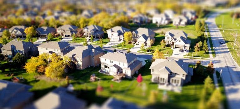 Areal photography of a neighborhood
