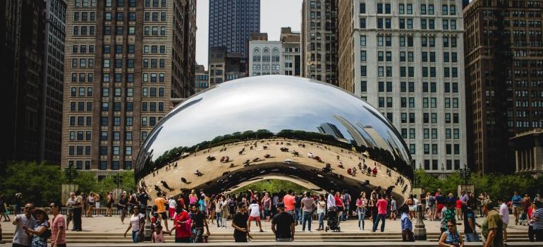 Famous monument in Chicago, a place young professionals from Florida move to