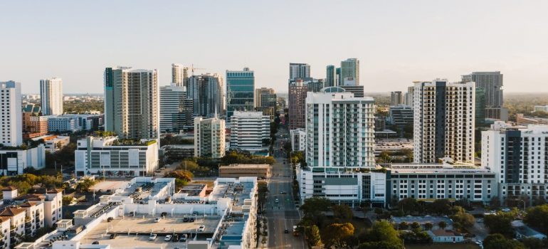 an aerial view of the city of Fort Lauderdale