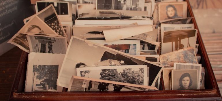 a suitcase of vintage photos
