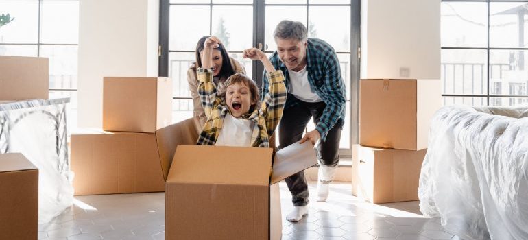 A child inside a box