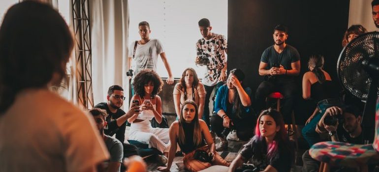 People at a community event