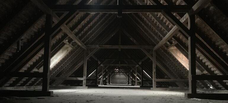 Empty attic space.