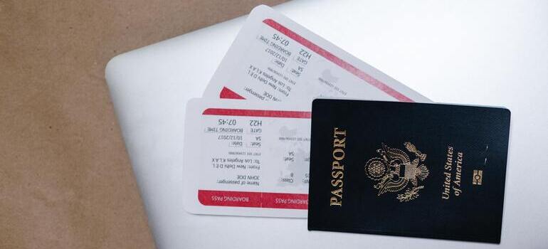 Passport and plane tickets.