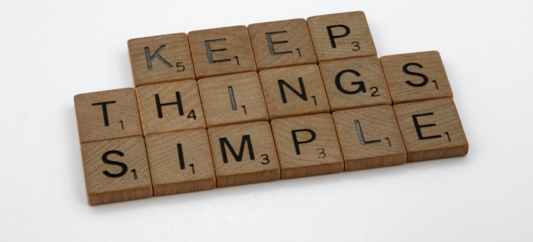 Wooden blocks on a white surface