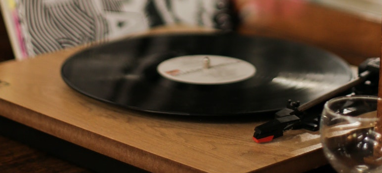 an antique record player