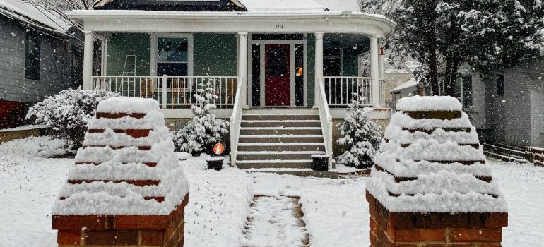 House covered with snow