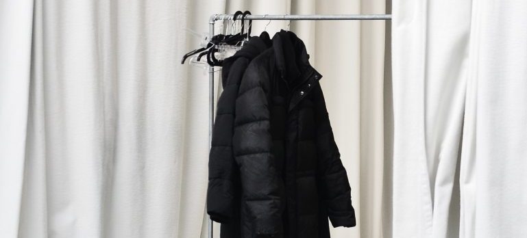 black jacket hanging