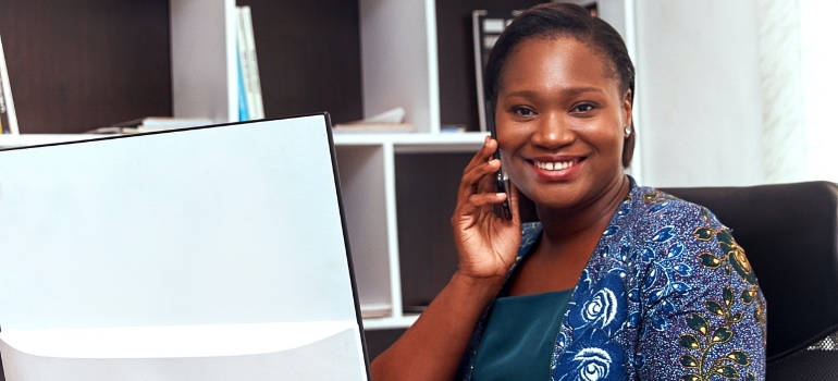 A friendly customer service representative