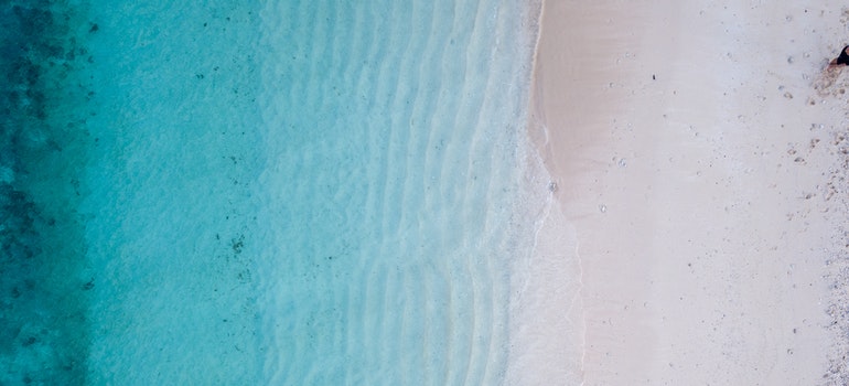 A beautiful blue beach.