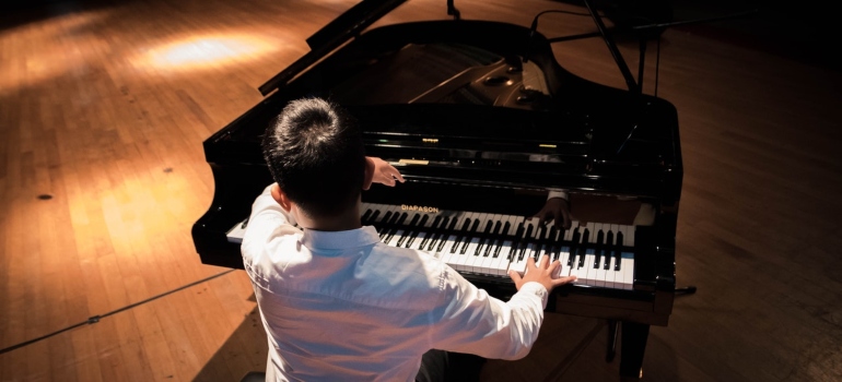 Man playing piano