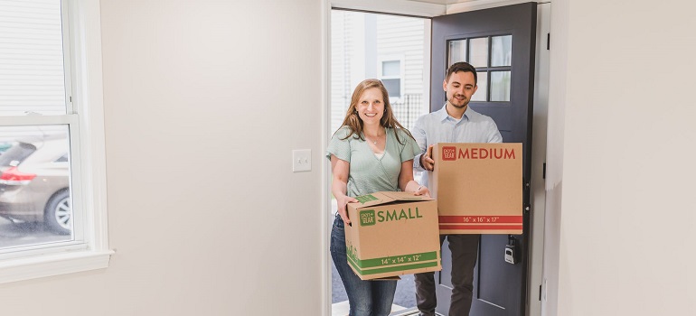 a couple relocating with the help of
