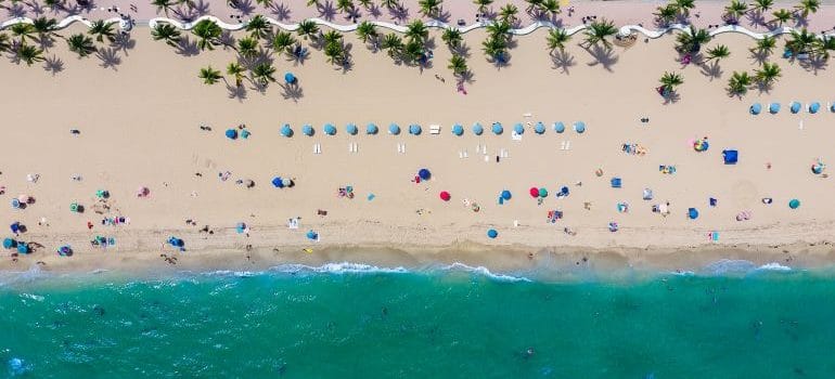 One of the beaches in Fort Lauderdale, which os a great place to start a new life in Florida.