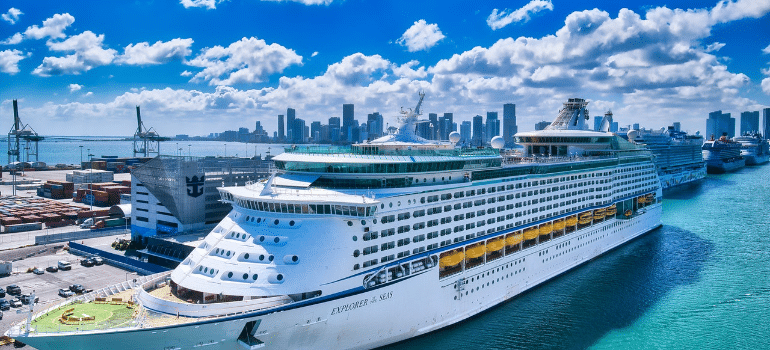 a yacht in the port