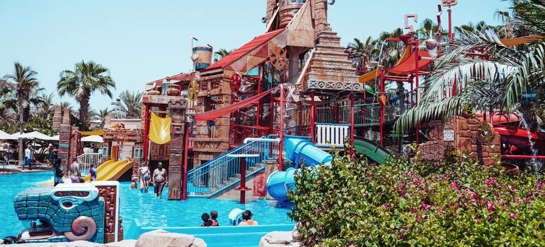 People enjoying the waterpark in Miami