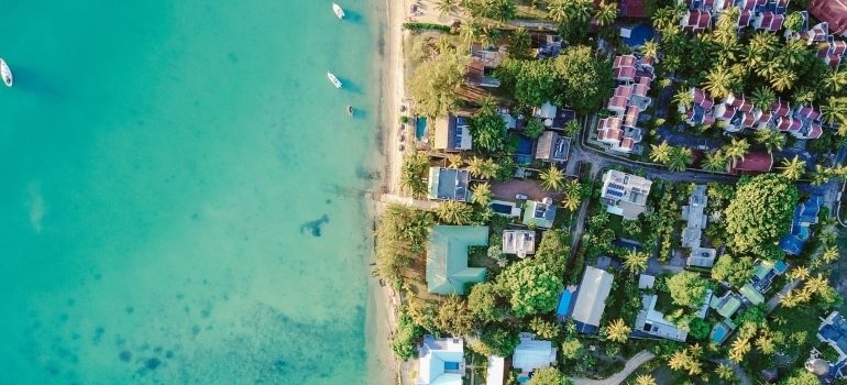 Aerial Photography of Beach Town