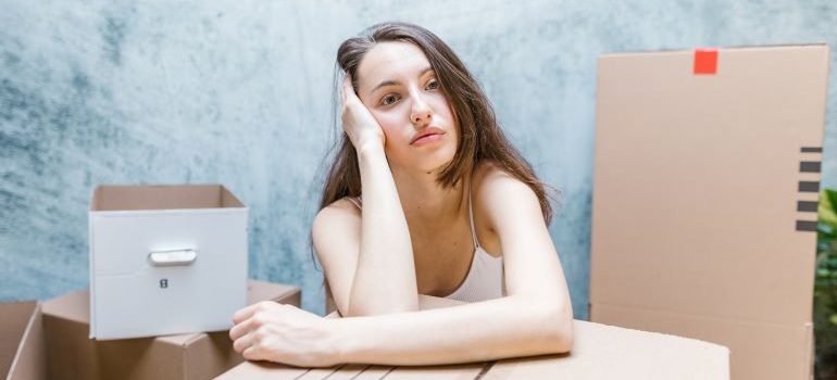 a girl looking worried