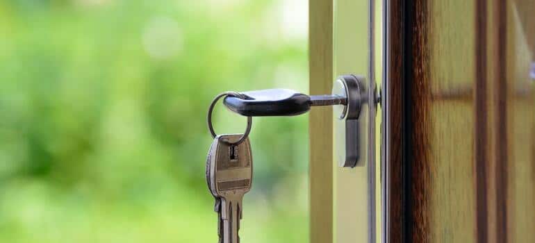 A key inside a door