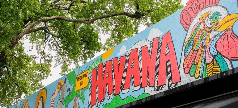 colorful sign with Little Havana written on it