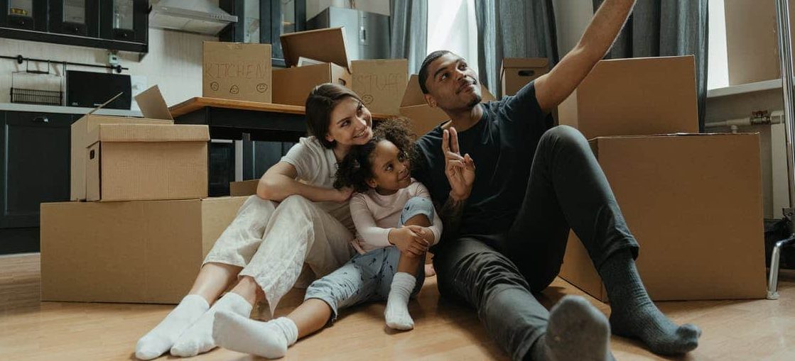 A family taking a picture