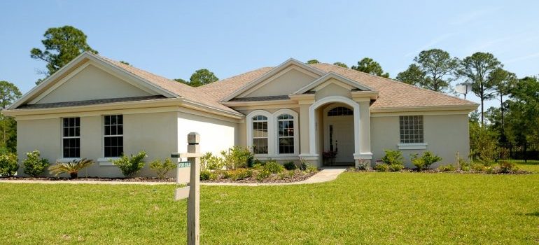 house and a lawn