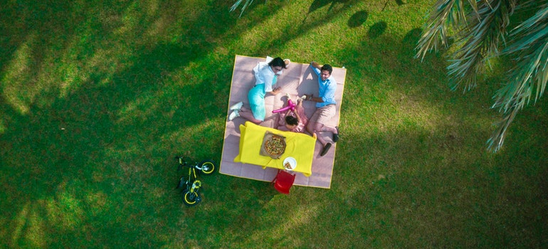 Family having a picnic