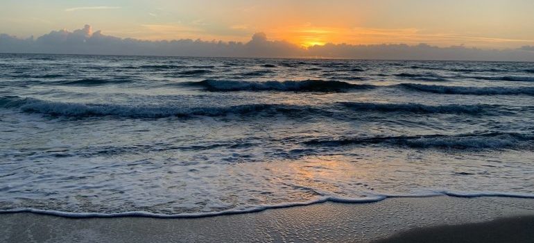 A sunrise at the beach 