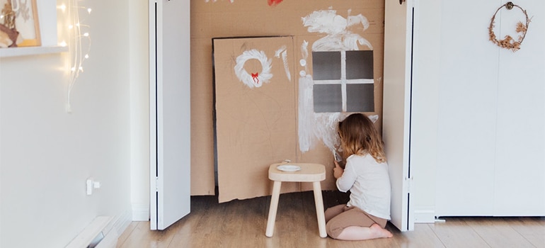 cardboard play house