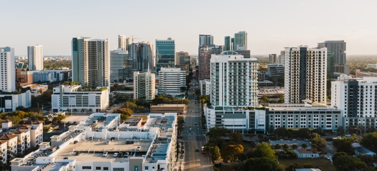 an aerial view of the city of Fort Lauderdale