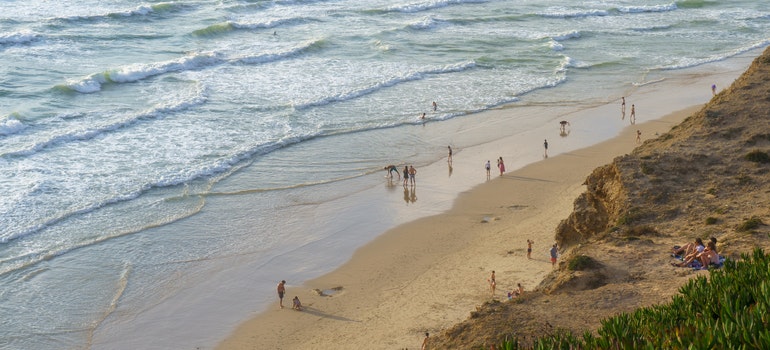 people on the beach