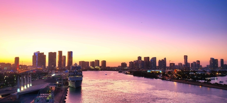 Miami at sunset 