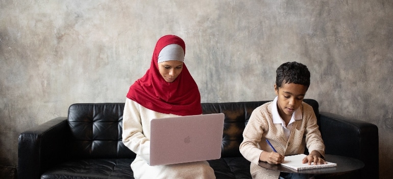 Mother researching in order to pick the best school after moving to Fort Lauderdale