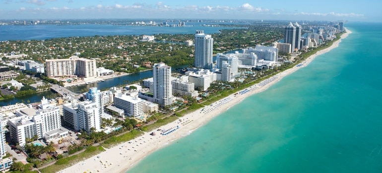 aerial view of Miami