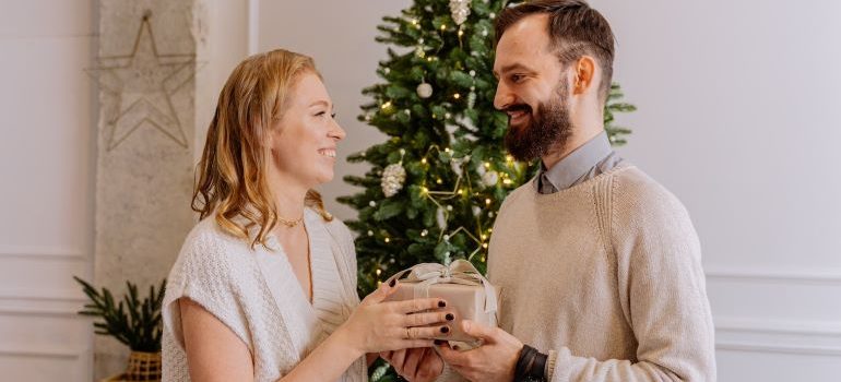 two people celebrating holidays